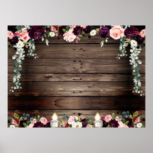 Affiche DIY XL Vierge Florale Planche de Grange Ru (Devant)