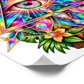 Affiche d'œil de mandala kaléidoscope (Coin)