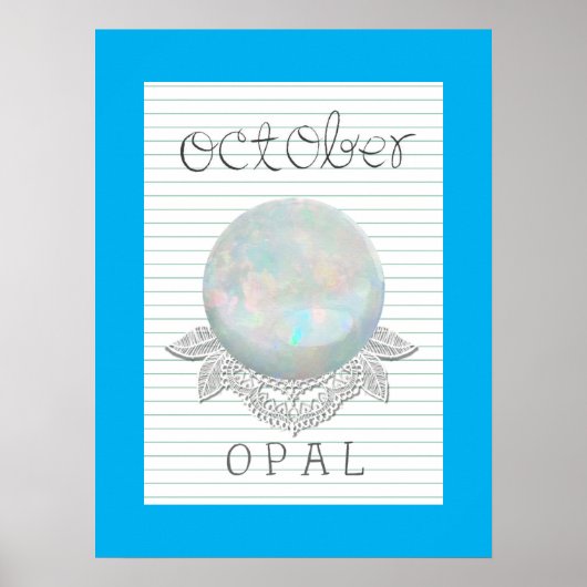 Affiche d'oeuvre d'art Opale Pierre de Naissance d (Devant)