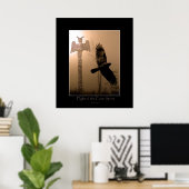 AFFICHE D'OEUVRE D'ESPRIT ET DE totem Poteau d'art (Bureau à domicile)