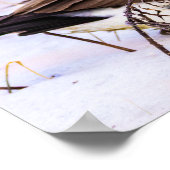 Affiche d'oie du Canada dans la neige (Coin)