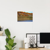 Affiche d'oies avec des arbres d'automne (Bureau à domicile)