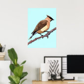 affiche d'oiseau cèdre (Bureau à domicile)