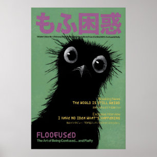 Affiche d'oiseau drôle Art animalier rétro fantais