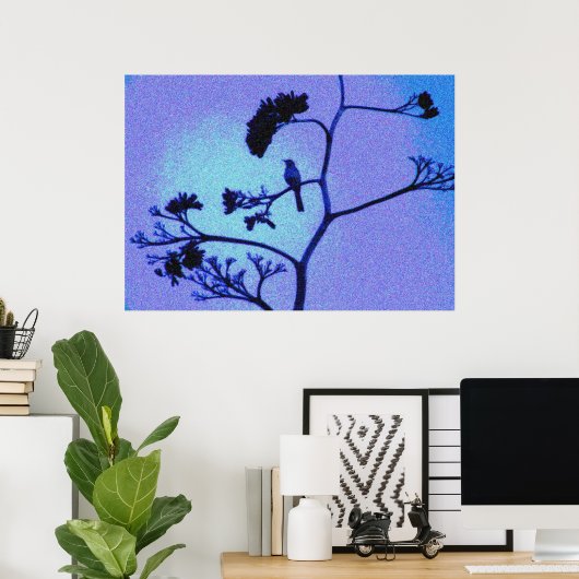 affiche d'oiseau moqueur (Bureau à domicile)