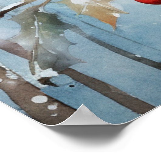 Affiche d'oiseaux d'hiver (Coin)