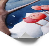 Affiche d'oiseaux d'hiver (Coin)