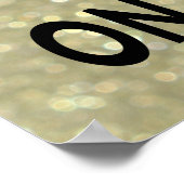 Affiche dorée Il est temps de boire du champagne (Coin)