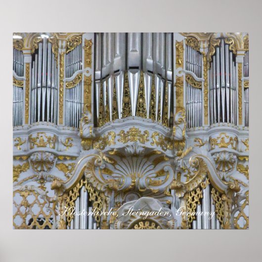 Affiche d'orgue d'abbaye baroque (Devant)