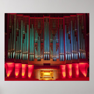 Affiche d'orgue de l'hôtel de ville de Christchurc