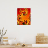 Affiche Double Spirale Flamboyante (Cuisine)