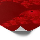 Affiche Double Spirale Rouge Profond (Coin)