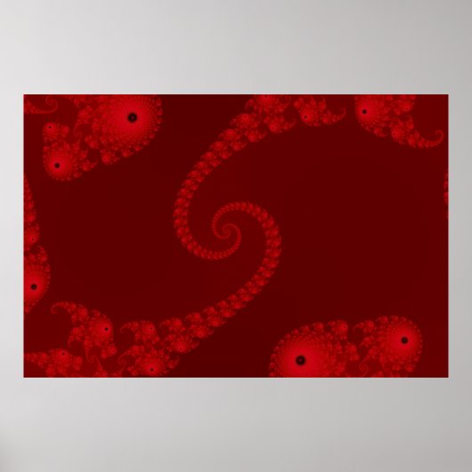 Affiche Double Spirale Rouge Profond (Devant)