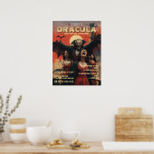 Affiche Dracula Gothique Vampire Art Horreur Sombr (Cuisine)