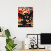 Affiche Dracula Gothique Vampire Art Horreur Sombr (Bureau à domicile)