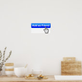 Affiche drôle "Ajouter un ami" (Cuisine)