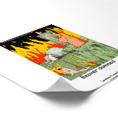 Affiche drôle : Barrage de castor (Coin)