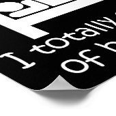 Affiche drôle "Brag Out of Bed" noir (Coin)