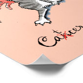 Affiche drôle Cancer Zodiac Chat Étoile affiche (Coin)