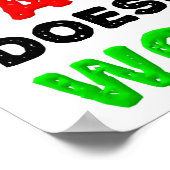 Affiche drôle "Can't Sing Won't Sing" (Coin)