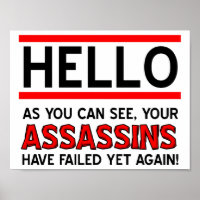 Affiche drôle d'assassins ratés