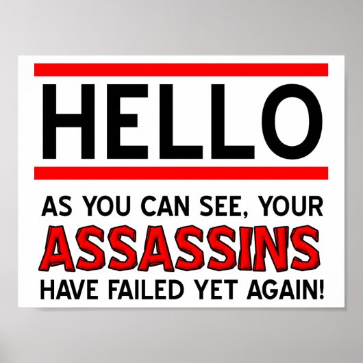 Affiche drôle d'assassins ratés (Devant)