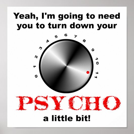 Affiche drôle de baisser le psycho (Devant)