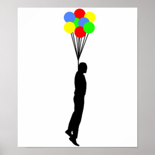 Affiche drôle de ballon suspendue