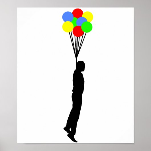 Affiche drôle de ballon suspendue (Devant)