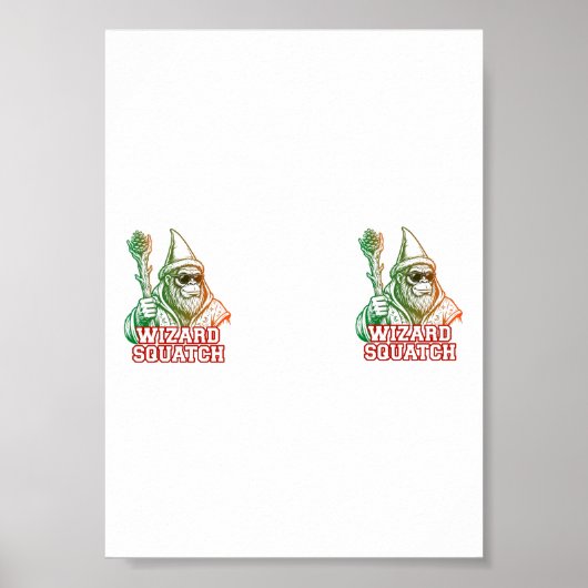 Affiche drôle de Bigfoot Wizard Squatch (Devant)