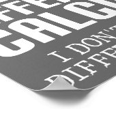 Affiche drôle de calcul différentiel pour femmes (Coin)