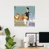 Affiche drôle de chien très riche (Bureau à domicile)