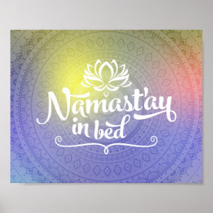 Affiche drôle de citation de mandala de Namaste