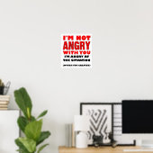 Affiche drôle de colère contre la situation (Bureau à domicile)