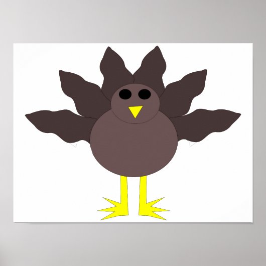 Affiche drôle de dinde de Thanksgiving (Devant)