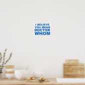 Affiche Drôle de Doctor Who (Cuisine)