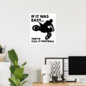 Affiche drôle de football facile (Bureau à domicile)