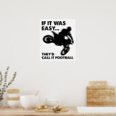Affiche drôle de football facile (Cuisine)