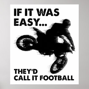 Affiche drôle de football facile