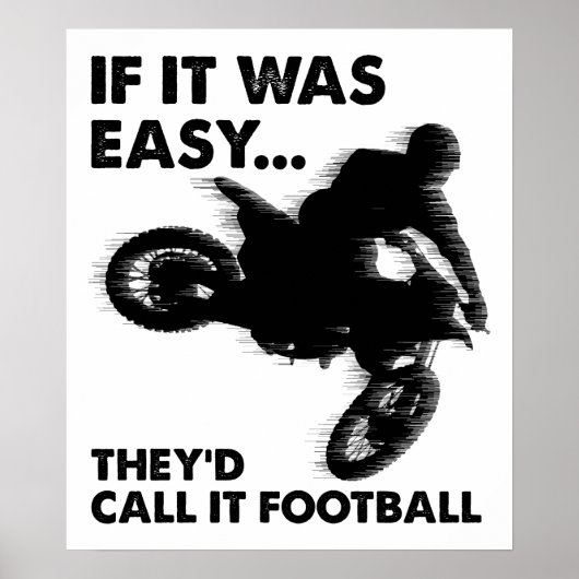 Affiche drôle de football facile (Devant)