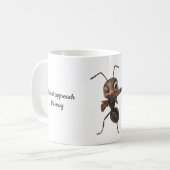 Affiche drôle de fourmi | Tasse de café protégée p (Devant gauche)