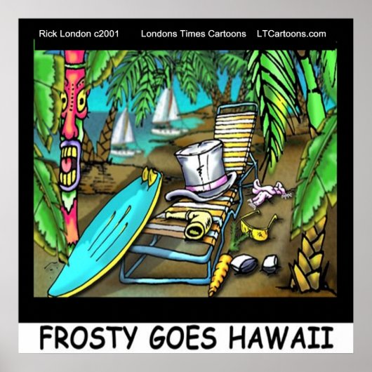 Affiche Drôle de Frosty à Hawaï (Devant)
