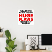 Affiche drôle de gros défauts (Bureau à domicile)