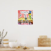 Affiche drôle de jeu d'arme à feu (Cuisine)