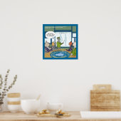 Affiche drôle de l'ennemi naturel des chats (Cuisine)