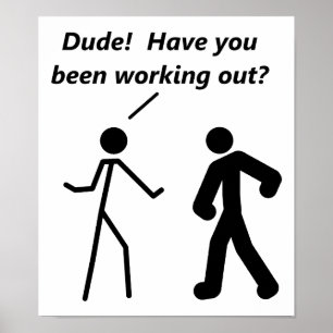 Affiche drôle de l'entraînement de Stickman