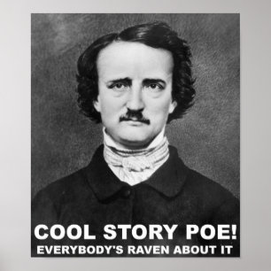 Affiche drôle de l'histoire de Poe