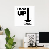 Affiche drôle de Look Up (Bureau à domicile)
