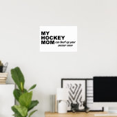 Affiche drôle de Maman de hockey (Bureau à domicile)