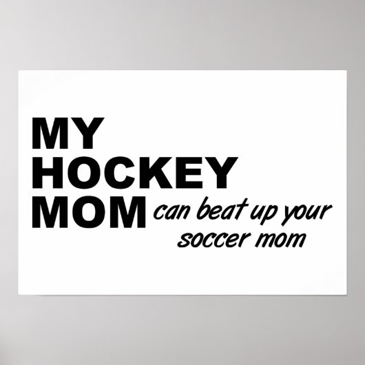 Affiche drôle de Maman de hockey (Devant)